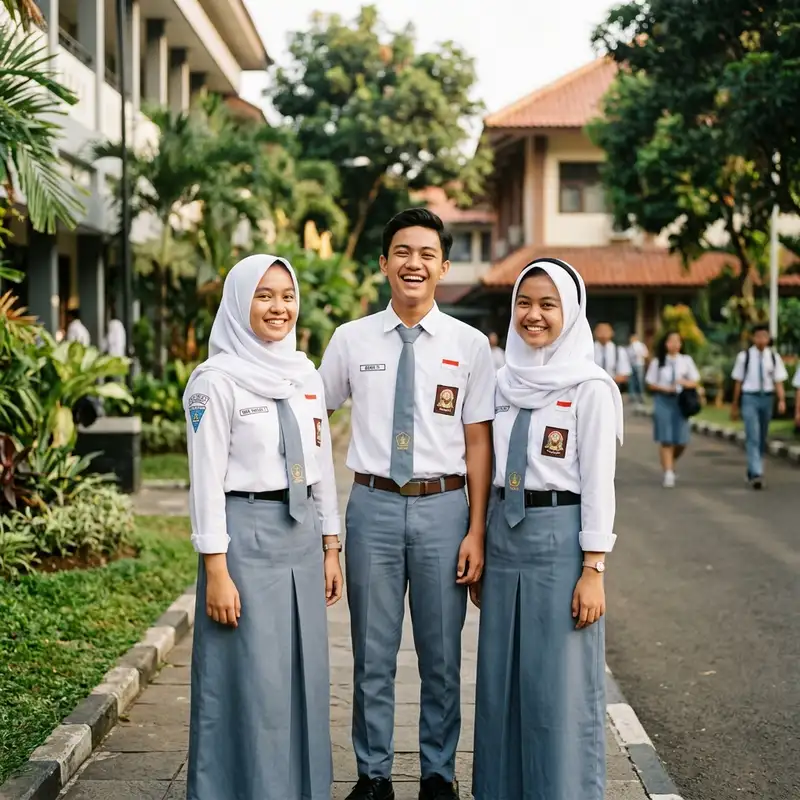 Hasil Produksi Seragam Sekolah SMA Serang KML
